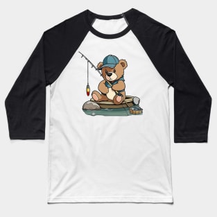 Cute bear fishing kawaii Baseball T-Shirt